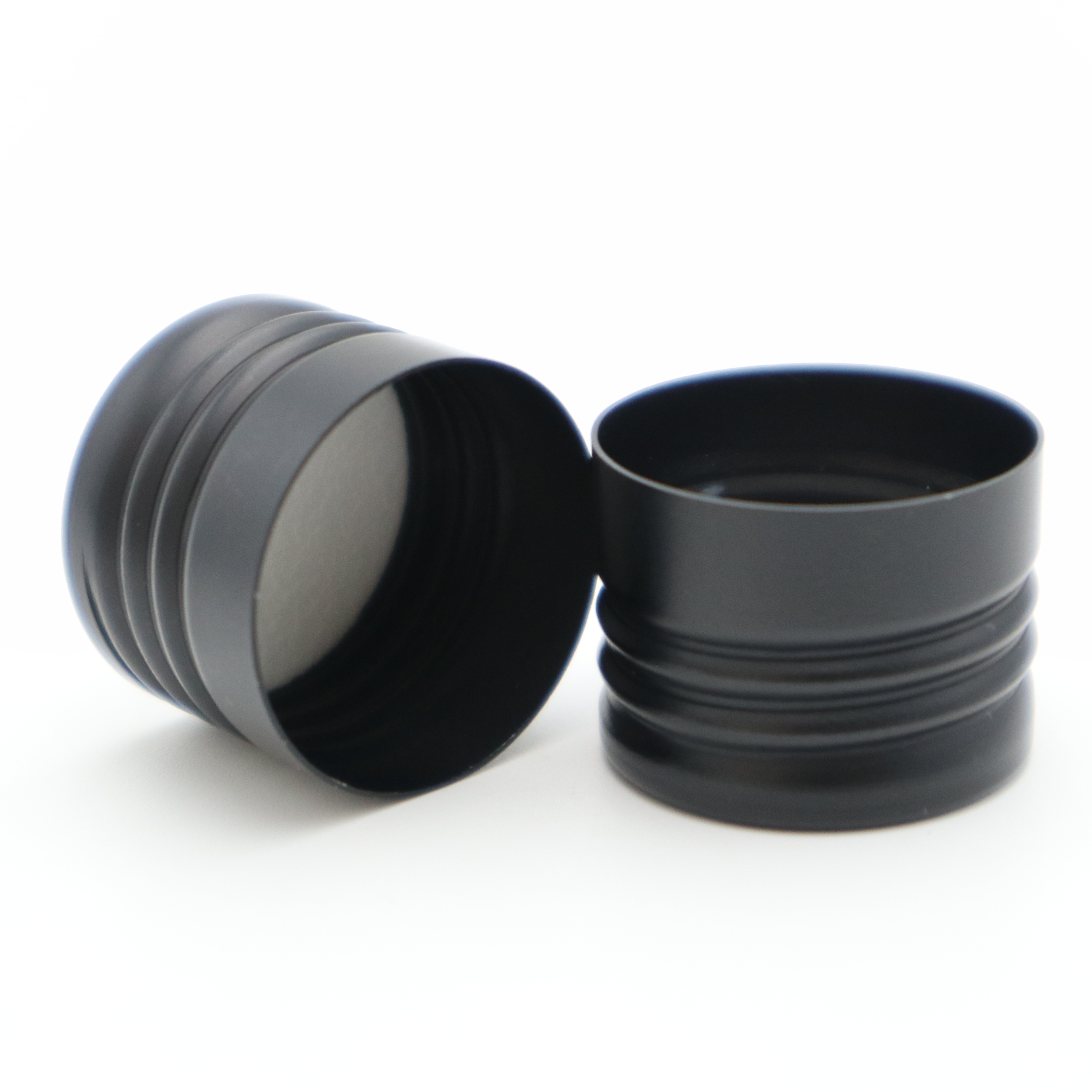 2021 New Style 24mm Black Aluminium Bottle Cap Screw Tube Cap