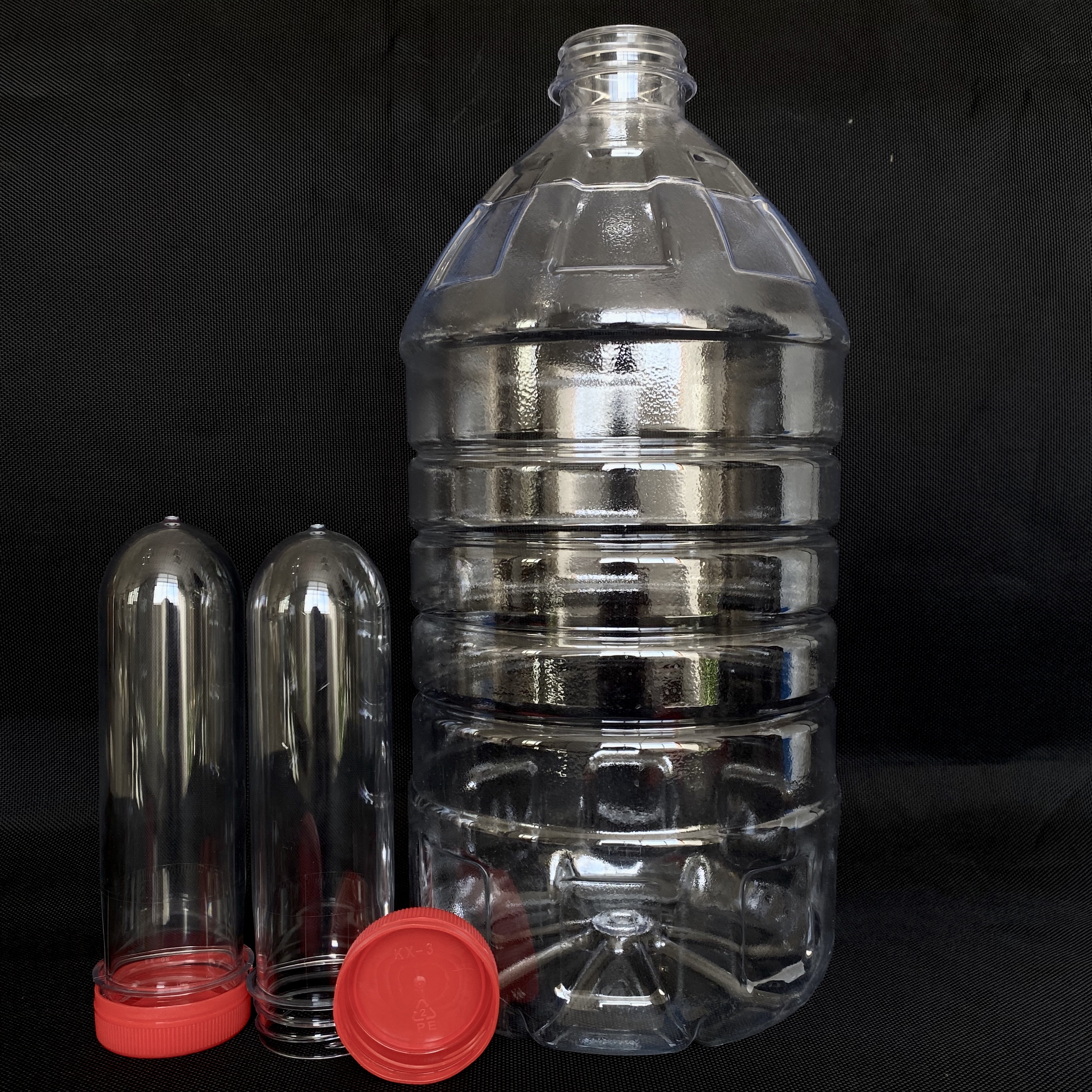 Transparent Cooking Oil Preform 120g Weight with Different Lids And Handles China Supplier Pet Preform for Edible Oil