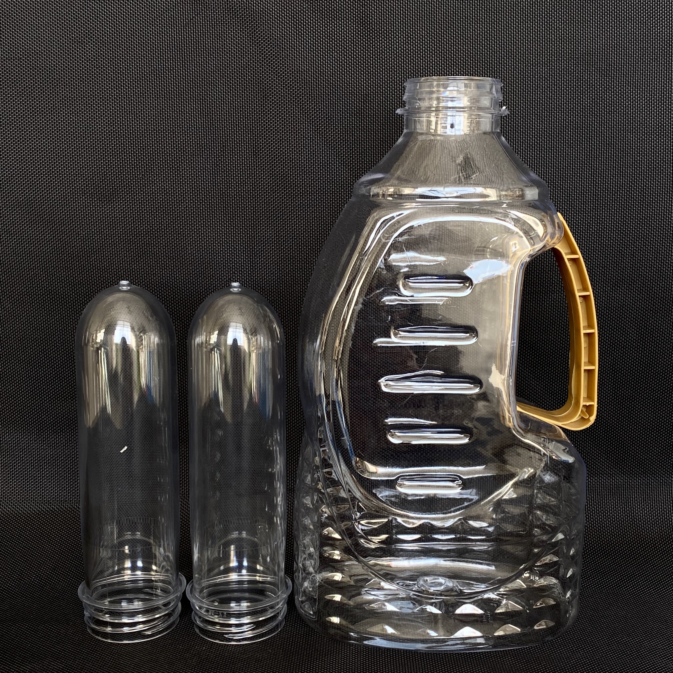 Transparent Cooking Oil Preform 120g Weight with Different Lids And Handles China Supplier Pet Preform for Edible Oil