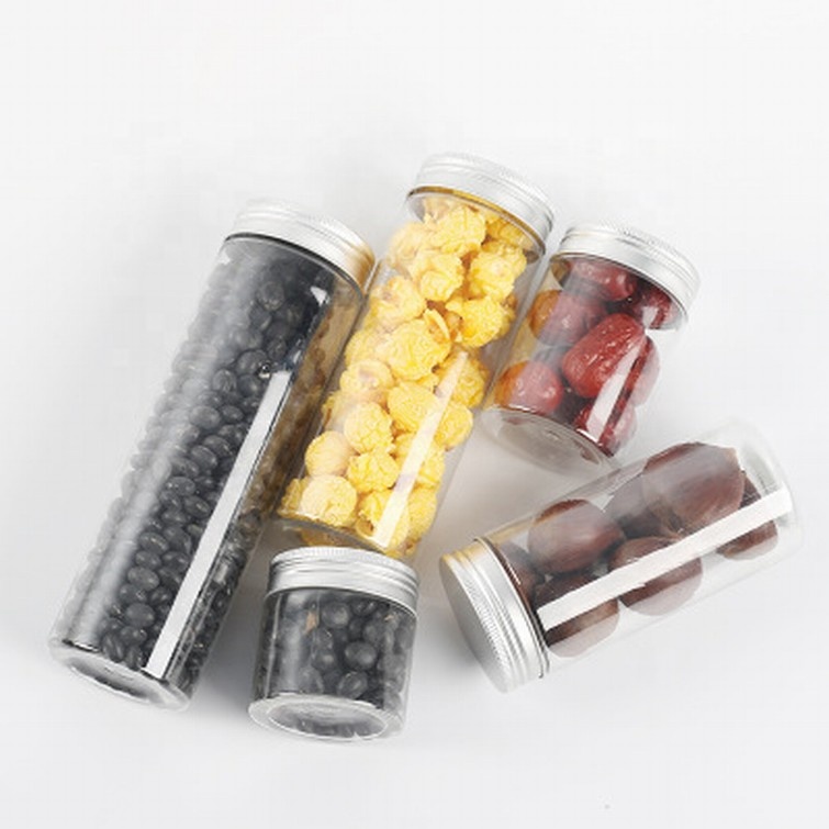 Clear Factory Direct Sale Jar Plastic Candy Jars with Lids Plastic for Cotton Candy