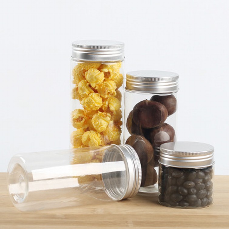 Clear Factory Direct Sale Jar Plastic Candy Jars with Lids Plastic for Cotton Candy